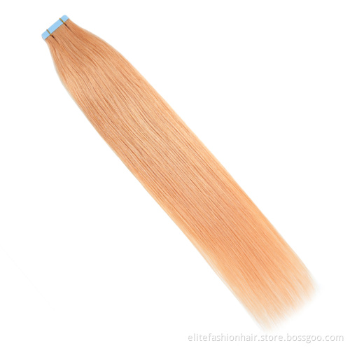 European Double Drawn Russian Human Hair Tape Hair Extension, High Quality Natural Remy Tape In Hair Extension